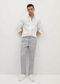 Pantalon tapered-fit rayures Nouvelle collection MANGO MAN