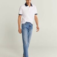 Polo coton imprimé Nouvelle collection MANGO MAN