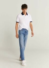 Polo coton imprimé Nouvelle collection MANGO MAN