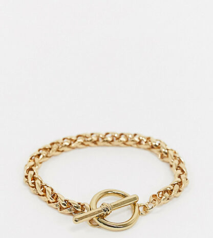 Reclaimed Vintage inspired - Bracelet en chaîne serpent plaqué or 14 carats-Doré Asos