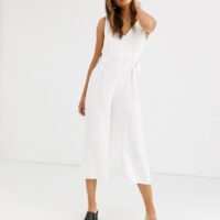 River Island - Combinaison avec boucles latérales - Blanc Asos