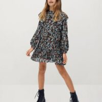 Robe à fleurs volantée Nouvelle collection MANGO KIDS