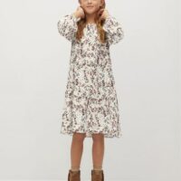 Robe fluide à imprimé floral Nouvelle collection MANGO KIDS