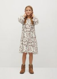 Robe fluide à imprimé floral Nouvelle collection MANGO KIDS