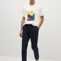 T-shirt 100 % coton imprimé Nouvelle collection MANGO MAN