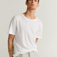 T-shirt 100 % lin Nouvelle collection MANGO MAN