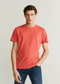 T-shirt basique en coton Nouvelle collection MANGO MAN