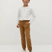 T-shirt col tunisien coton bio Nouvelle collection MANGO KIDS