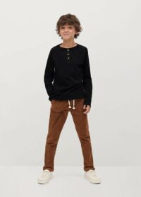 T-shirt col tunisien coton bio Nouvelle collection MANGO KIDS