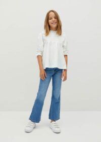 T-shirt coton bio détails ajourés Nouvelle collection MANGO KIDS