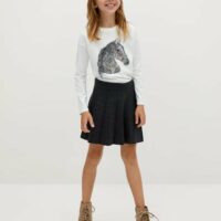 T-shirt coton détail brodé Nouvelle collection MANGO KIDS