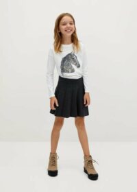 T-shirt coton détail brodé Nouvelle collection MANGO KIDS