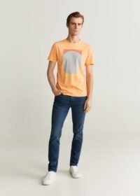 T-shirt en coton à dessin Nouvelle collection MANGO MAN