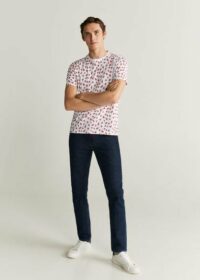 T-shirt en coton imprimé Nouvelle collection MANGO MAN