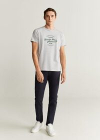 T-shirt logo en coton Nouvelle collection MANGO MAN