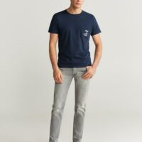 T-shirt logo en coton Nouvelle collection MANGO MAN