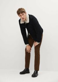 Veste aviateur laine et imitation mouton Nouvelle collection MANGO MAN
