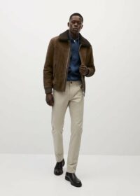 Veste bomber daim Nouvelle collection MANGO MAN