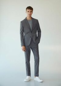Veste costume super slim-fit carreaux Nouvelle collection MANGO MAN