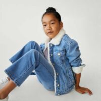 Veste denim doublée imitation mouton retourné Nouvelle collection MANGO KIDS