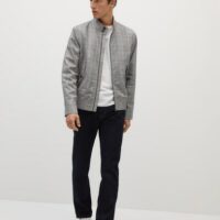 Veste imperméable carreaux Nouvelle collection MANGO MAN