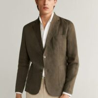 Veste slim-fit 100 % lin Nouvelle collection MANGO MAN