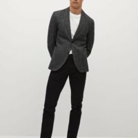 Veste slim-fit à carreaux en laine Nouvelle collection MANGO MAN