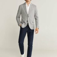 Veste slim-fit texture Nouvelle collection MANGO MAN