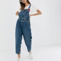 Wrangler - Salopette droite authentique-Bleu Asos