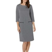 Ambria : robe en jersey jacquard fantaisie - Ambria - Gris