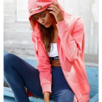 Bench. : veste sweat à capuche - Bench LM - Rose