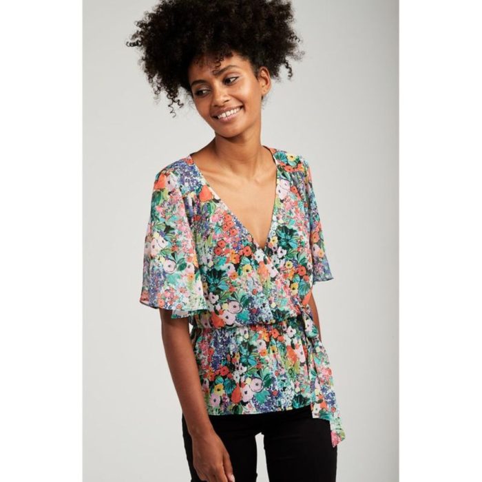 Blouse cache coeur imprimé Naf Naf