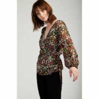 Blouse cache coeur imprimé fleuri Naf Naf