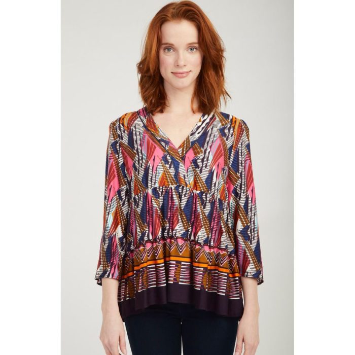 Blouse imprimée à manches longues Naf Naf