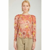 Blouse imprimée à manches longues gigot Naf Naf