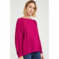 Blouse rayée a manches longues bouffantes Naf Naf