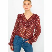 Blouse  voile métallisé Camaïeu