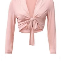 Boléro à nouer avec col type blazer pour femme - ASHLEY BROOKE - Rose