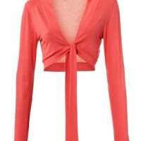 Boléro à nouer avec col type blazer pour femme - ASHLEY BROOKE - Rouge