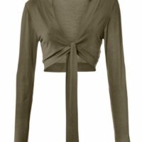 Boléro à nouer avec col type blazer pour femme - ASHLEY BROOKE - Vert