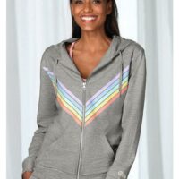 Buffalo : veste sweat à capuche »Rainbow« - Buffalo LM - Gris