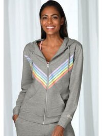 Buffalo : veste sweat à capuche »Rainbow« - Buffalo LM - Gris