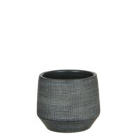 Cache pot Guido gris h13xd15cm Zodio