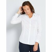 Chemise cintrée en popeline stretch Kiabi