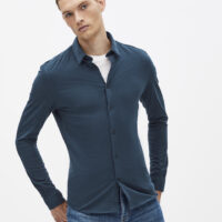 Chemise slim 100% coton maille piquée CELIO