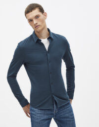 Chemise slim 100% coton maille piquée CELIO