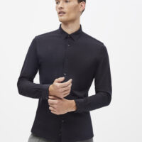 Chemise slim 100% coton maille piquée CELIO