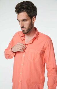 Chemise voile de coton corail Arthur