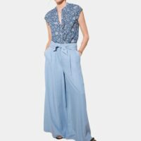 Pantalon flare Fabio Bleu Caroll