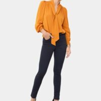 Pantalon slim Lino Bleu Caroll